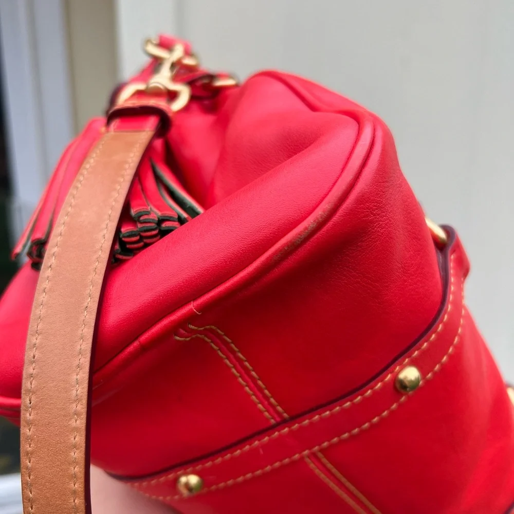 RARE! Dooney & Bourke Florentine Small Satchel in the color STRAWBERRY! - Picture 8 of 9